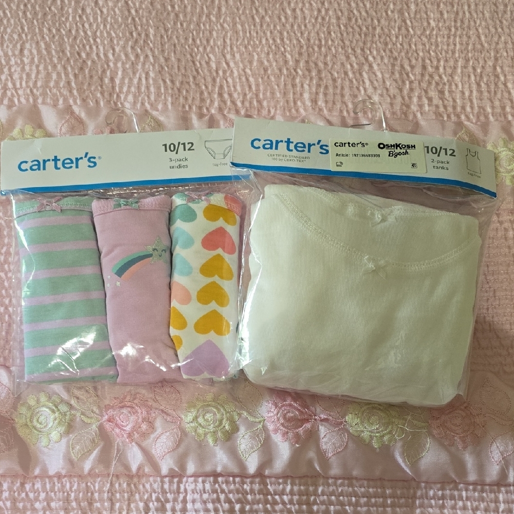 Carter's Striped and Heart Pattern Underwear Set